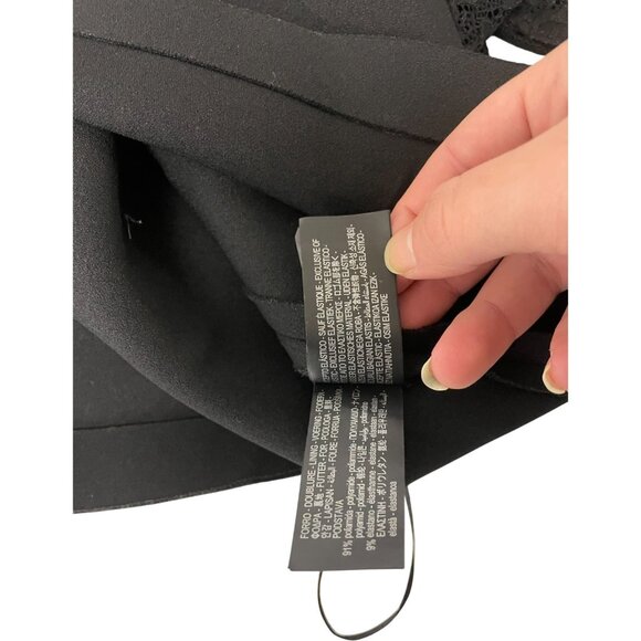 Zara Womens Lace Combination Jumpsuit Romper M Medium Black Tie 4813/842 NWT - Picture 11 of 15